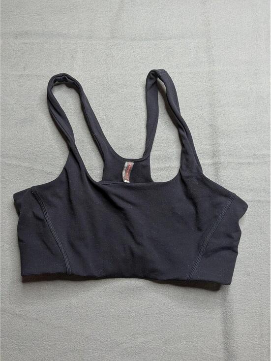 Other - FP Movement Sports Bra Womens S Black Scoop Neck Logo Yoga Gym Athletic